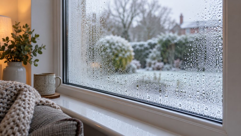 How to Stop Condensation on Windows in Winter: A Practical Guide Condensation on a window overlooking a garden in winter
